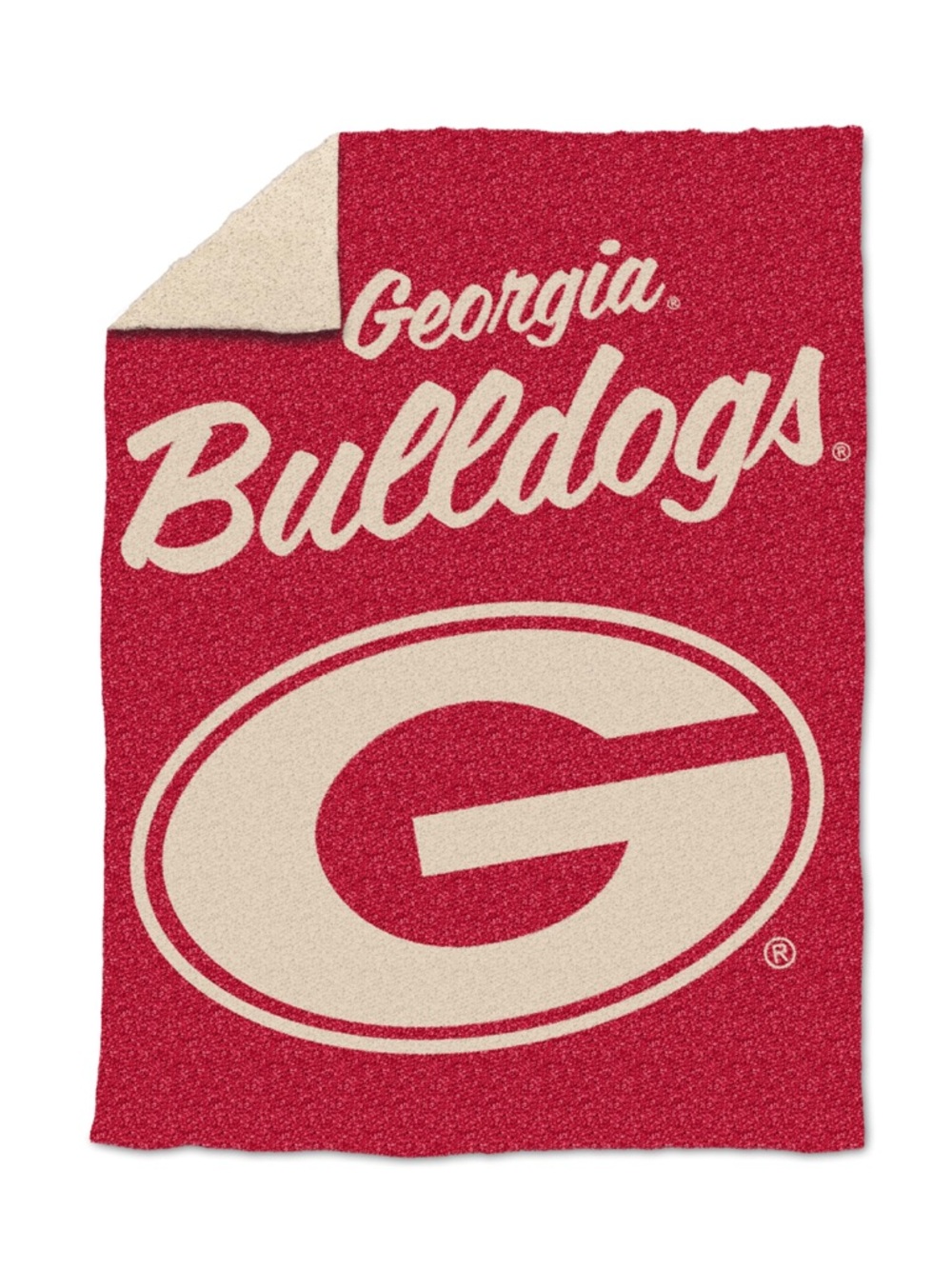 Logo Brands Georgia Bulldogs Luxe Dreams Throw, 60" x 80"